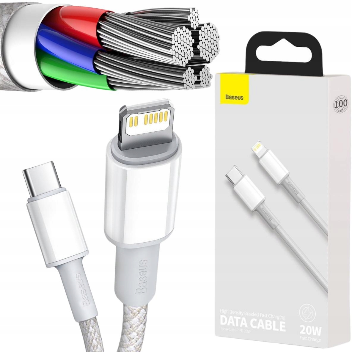Kabel Usb-c Lightning iPhone Baseus Cafule CATLGD-02 1m 20W Pd Quick Char