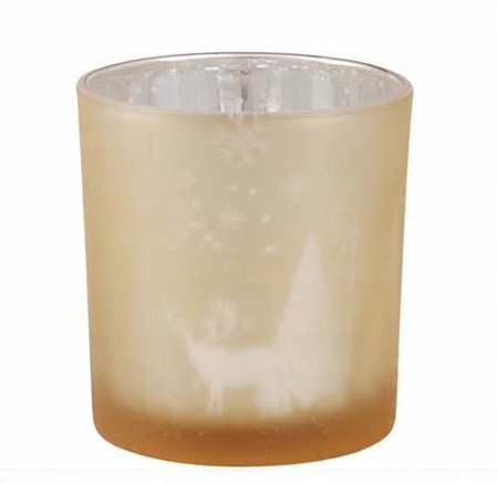 

Świecznik Szklany Złoty 8x7,5 Śnieżynka Tealight
