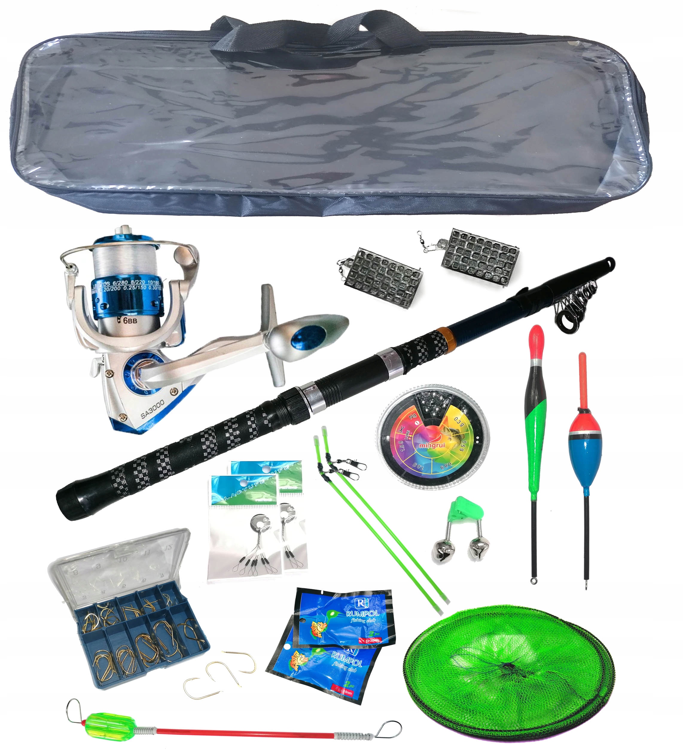 Sada rybářských prutů pro Děti Kolovrotek D Taška Dárek pro rybáře