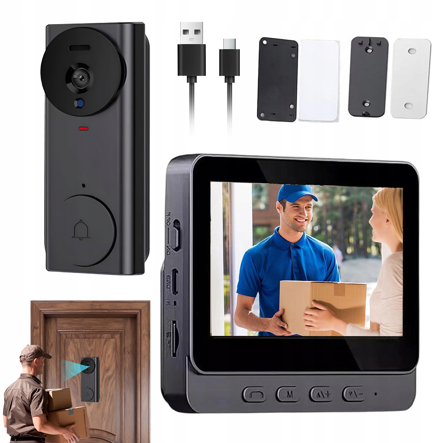 Bezdrátový Videotelefon 4.3 Palců S Kamerou, Noční Vidění, Domácí Kancelář