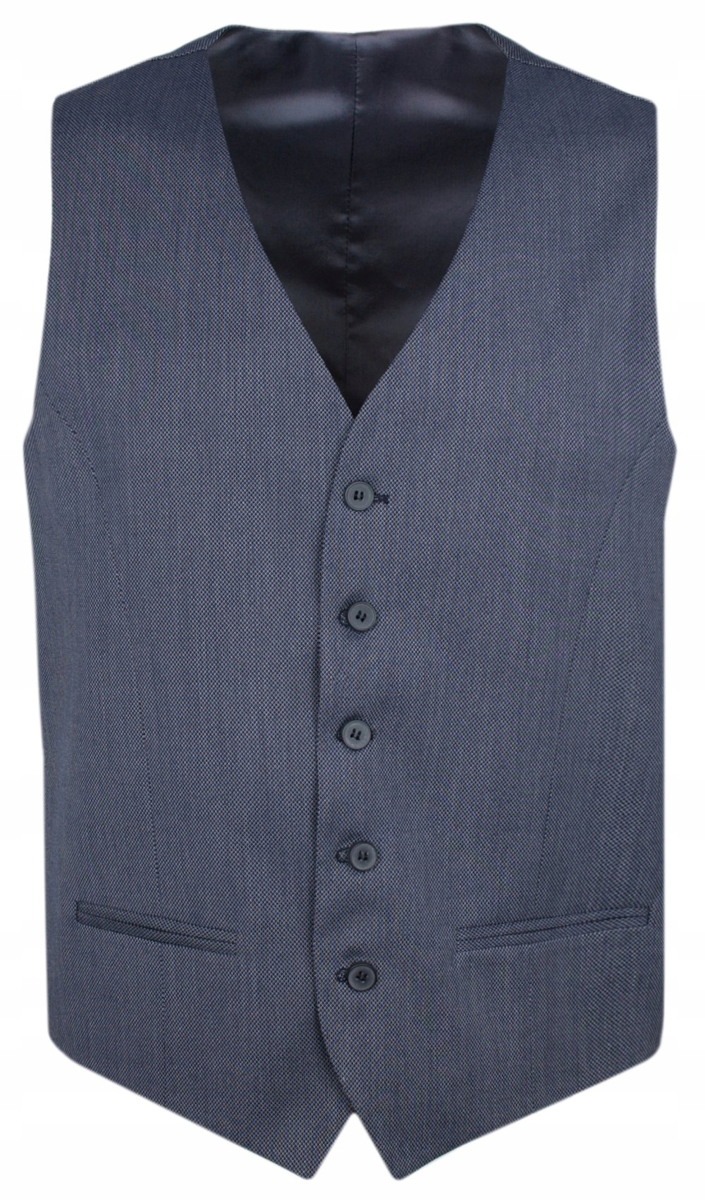 Elegantní vesta -Janimen Modrá -Slim-56