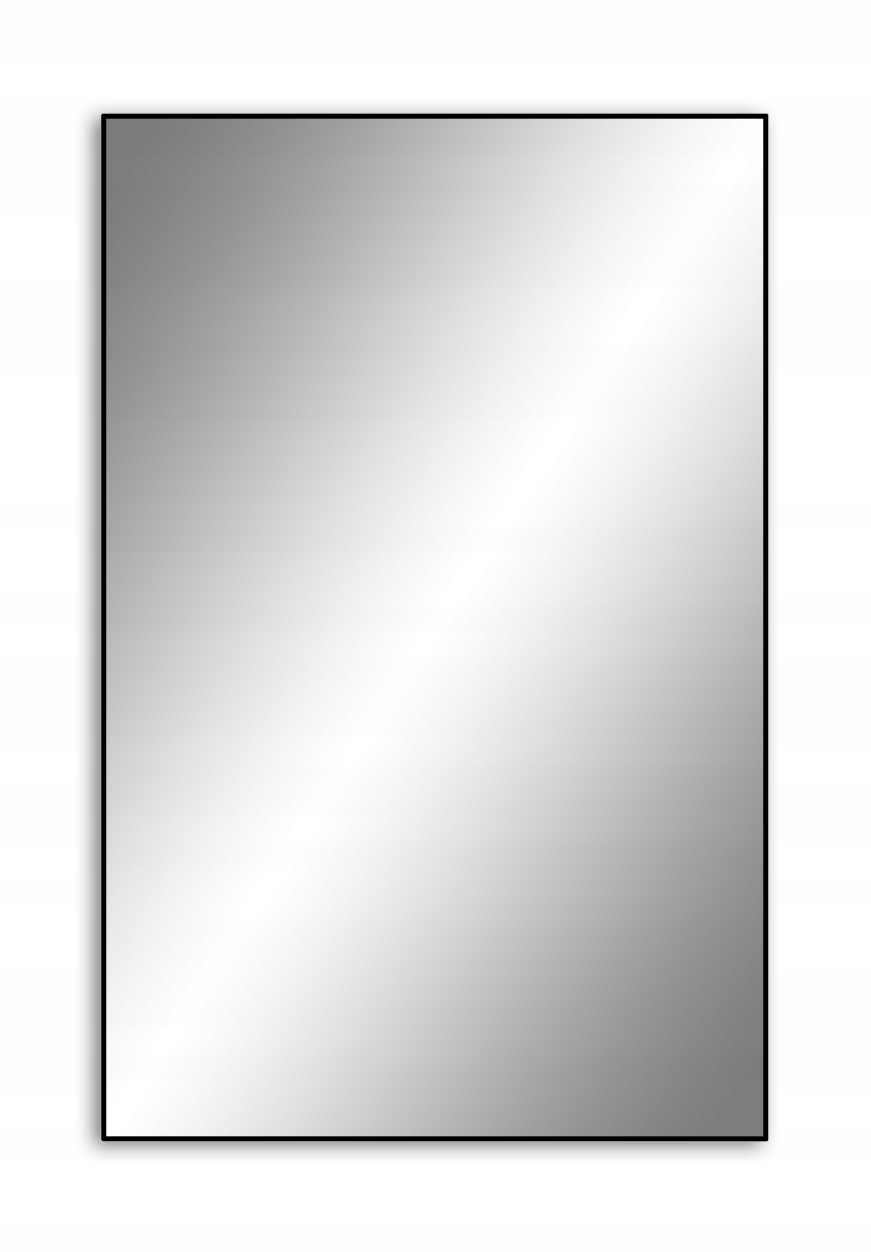 LUSTRO ŚCIENNE METALOWE 70x50 PROSTOKĄT CZARNE