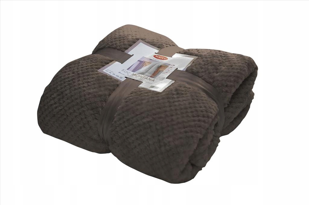 Jednobarevná deka Montana 150x200 Hnědá