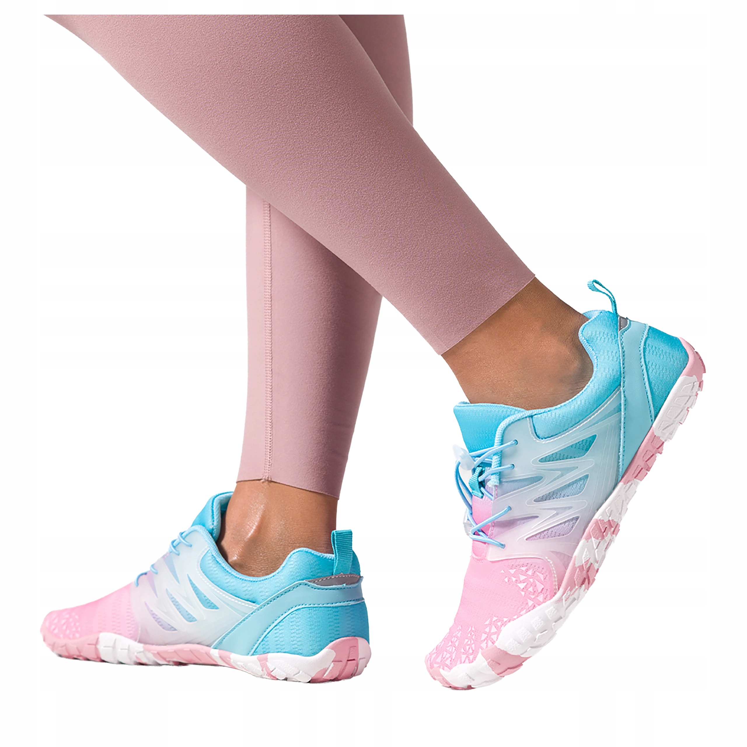 Růžové Sportovní Boty Dámské Šněrovací Barefoot Pohodlné Široké r 36