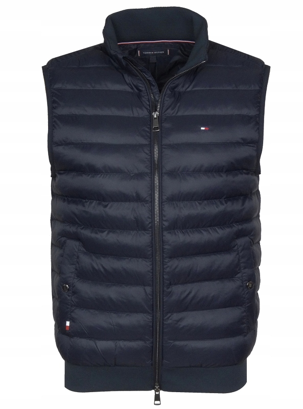 Tommy Hilfiger bunda bez rukávů, prošívaný, tmavě modrý, L