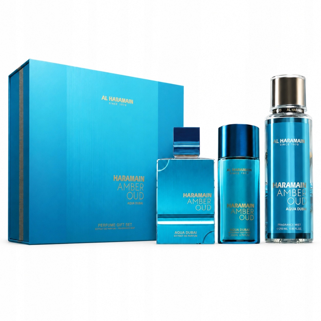 Al Haramain Amber Oud Aqua Dubai Unisex dárková sada Edp