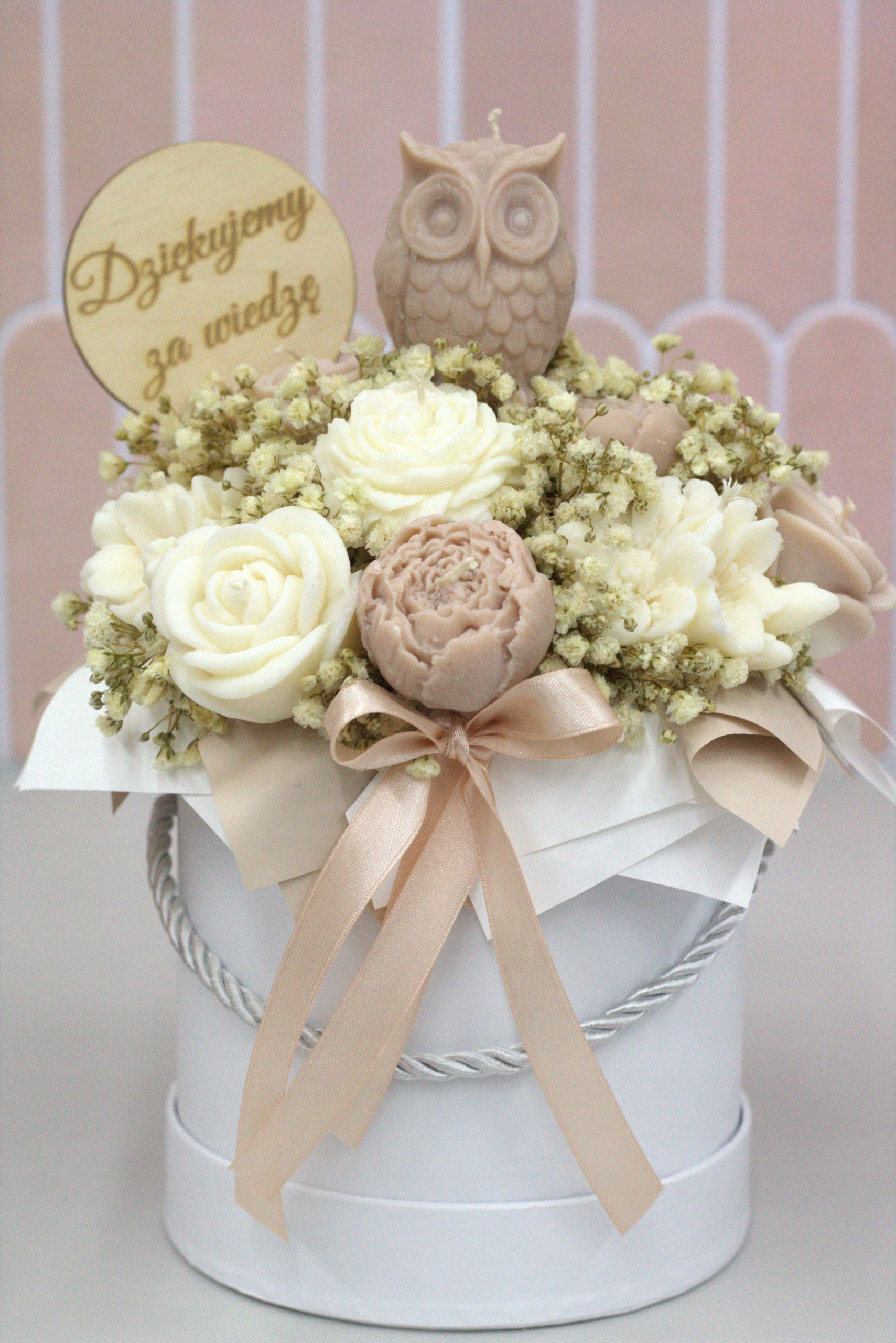 Flower box – věčná kytice sójových svíček Dárek Ke Dni Učitelů