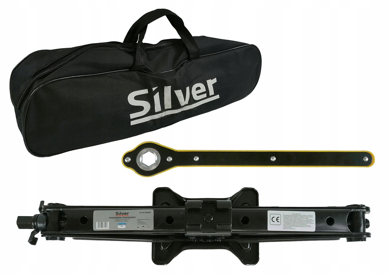 PODNOŚNIK SAMOCHODOWY LEWAREK TRAPEZOWY 2T + KLUCZ