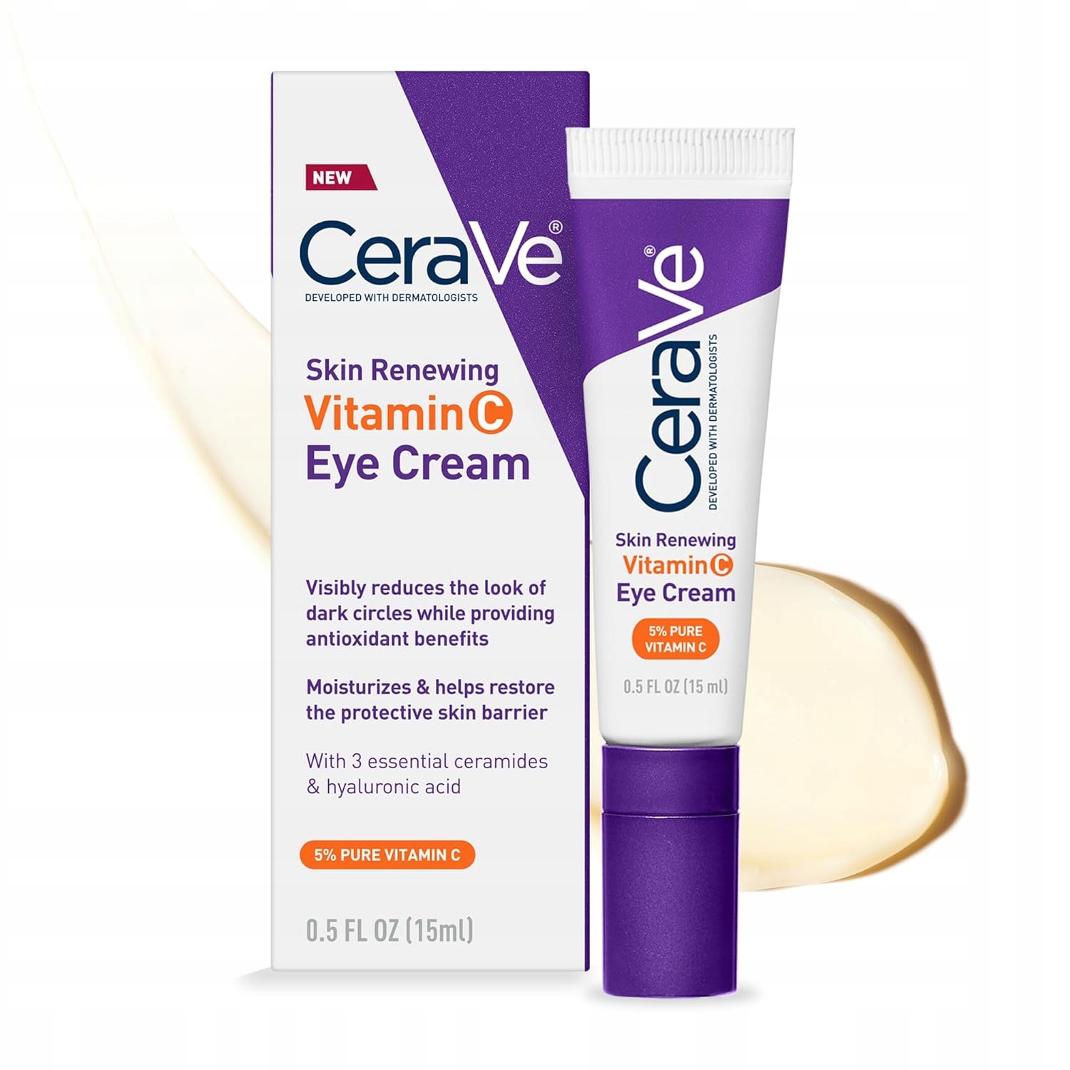 CeraVe Skin Renewing odnawiający skórę krem pod oczy z witaminą C 15 ml