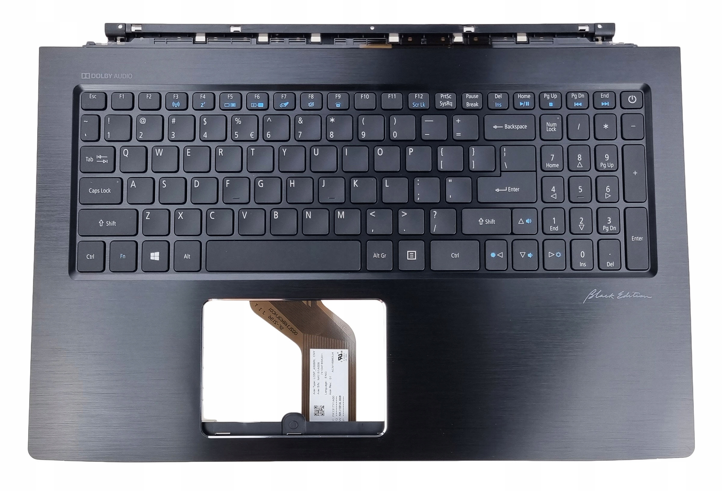 Nové Pouzdro Klávesnice Acer Nitro V15 VN7-593 VN7-593G Černá Verze Us