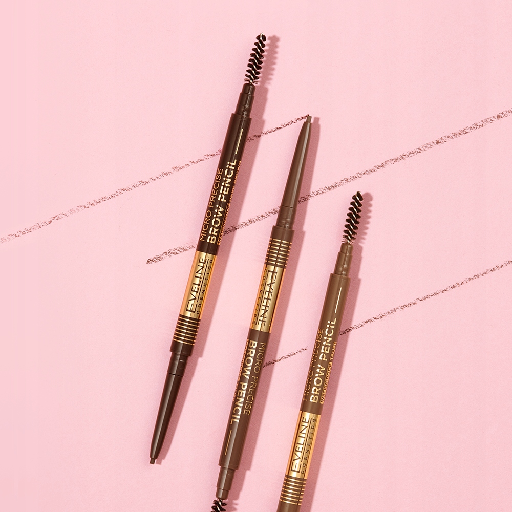 Eveline Micro Precise Kredka do Brwi 01 Taupe Kolor brązowy