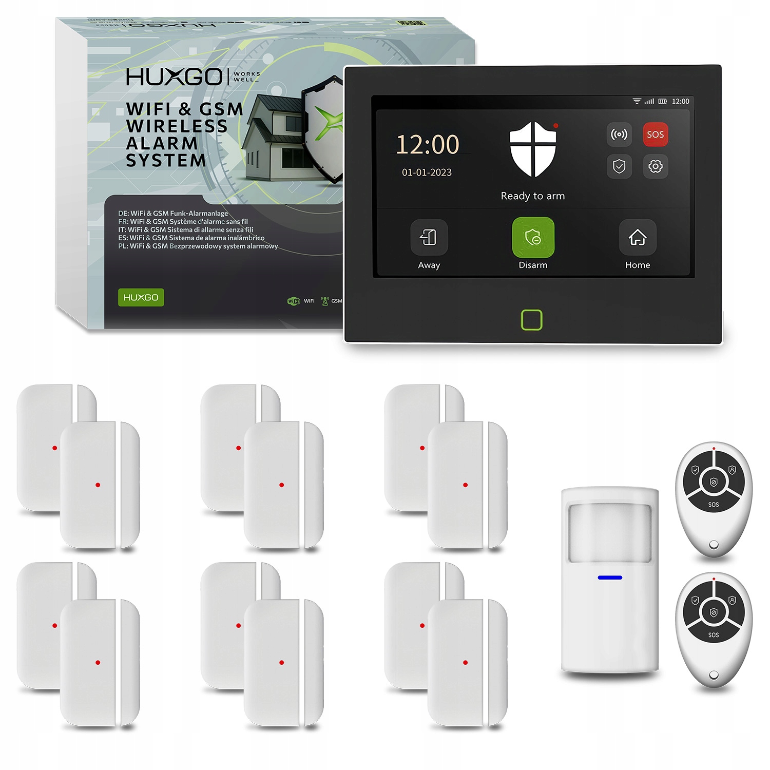 Bezdrôtový alarm WiFi Gsm 4G s Tuya, Huxgo HXA700 4G