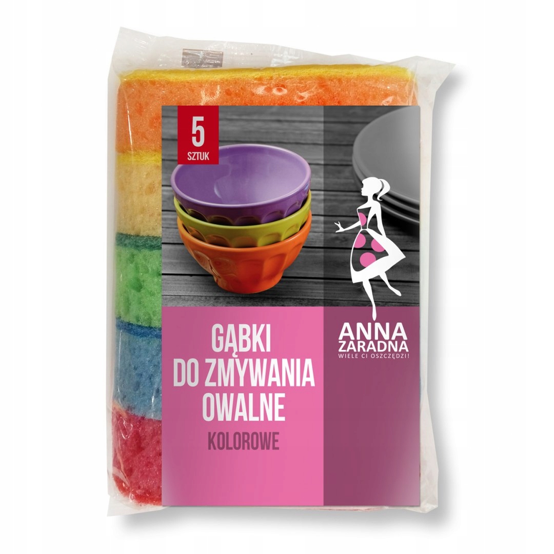 

Gąbki do zmywania owalne 5 szt Anna Zaradna