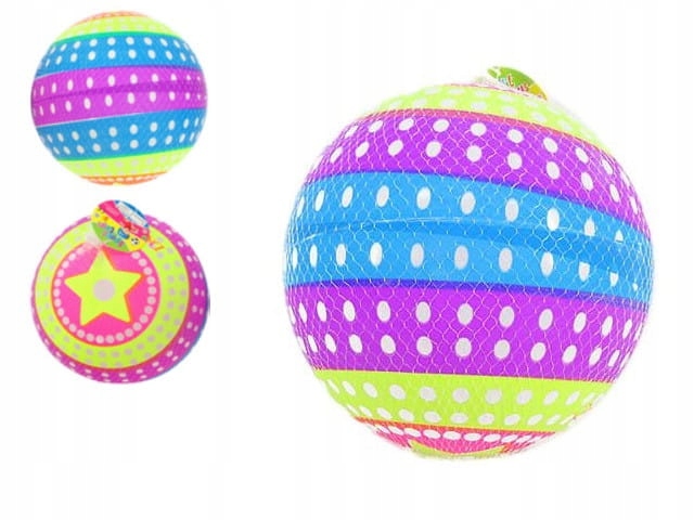 PIŁKA GUMOWA PVC 23CM PLAŻOWA KOLOROWA DO ZABAWY EAN (GTIN) 5904326404366
