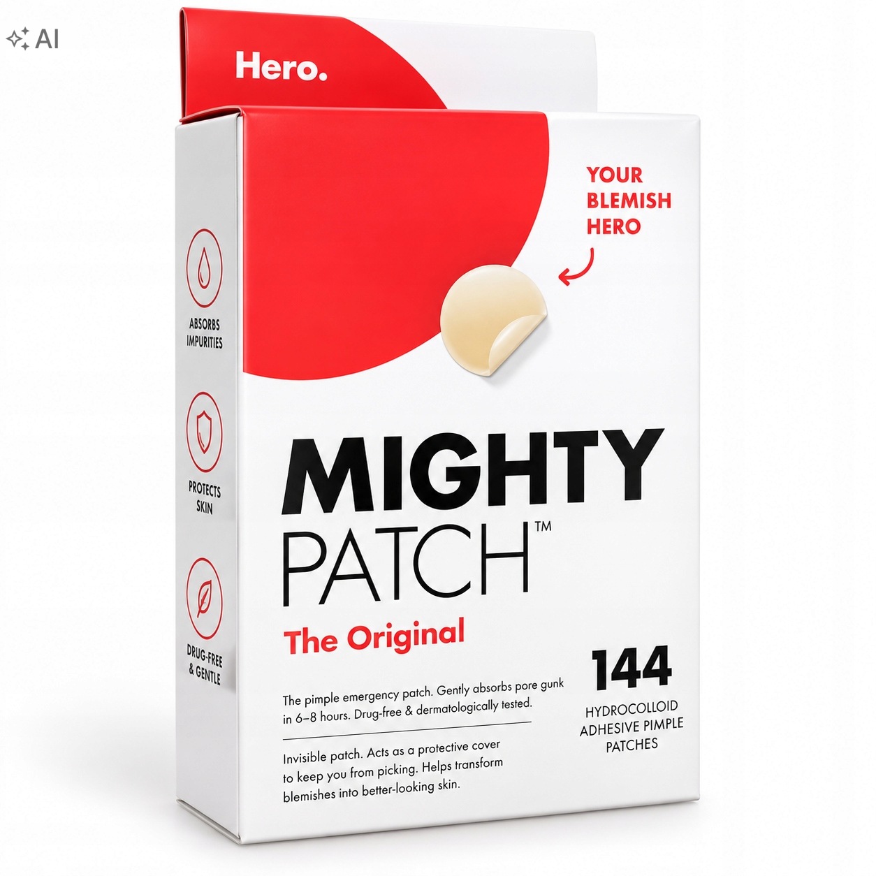 Mighty Patch 144 Szt Plastry Na Pryszcze Hydrokoloidowe Punkty Trądzikowe