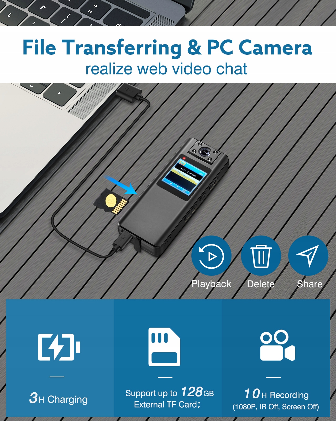 BODY KAMERA OSOBISTA DLA SŁUŻB Z EKRANEM LCD Marka Inna