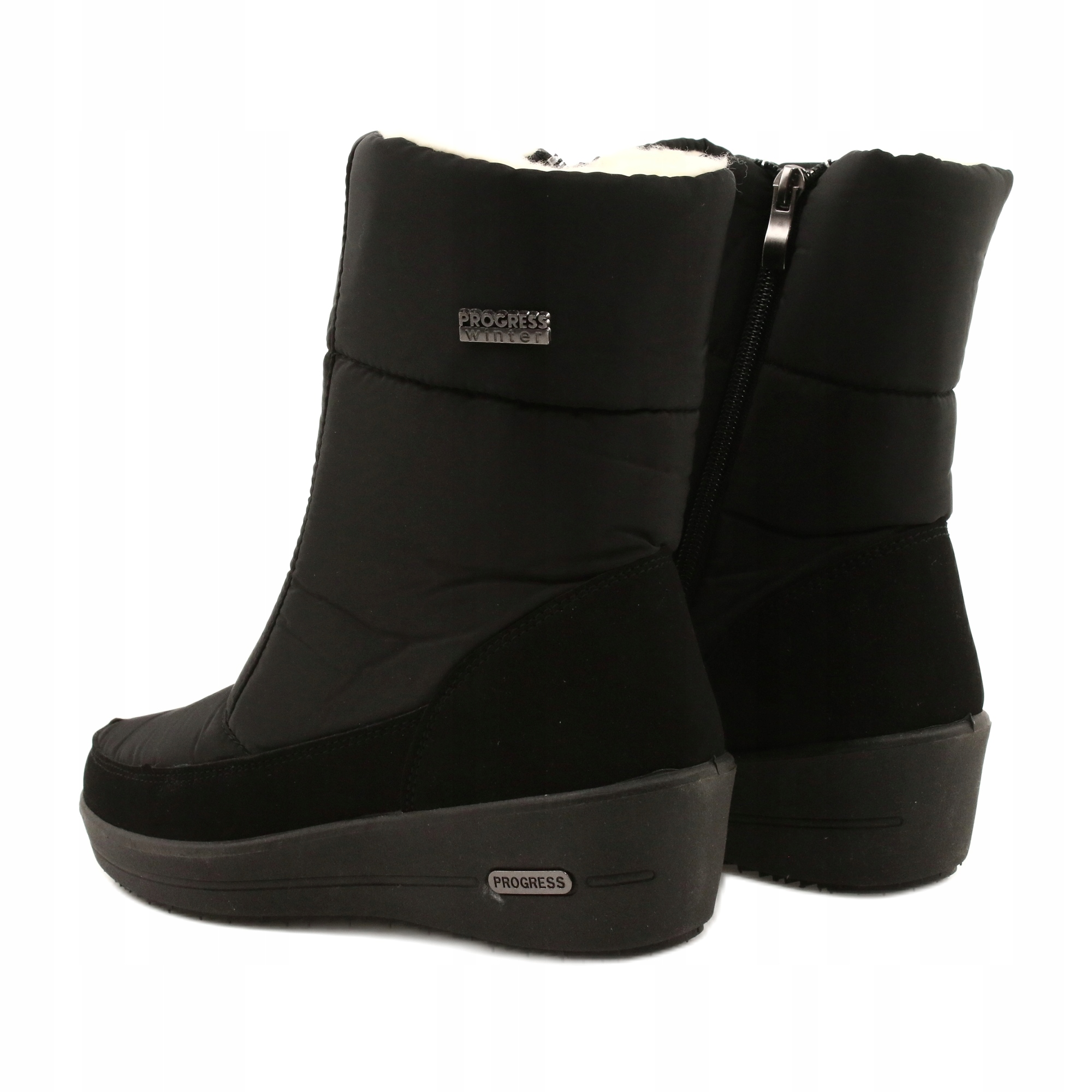 Czarne Nylon Buty Śniegowce Progress r.40 Marka inna