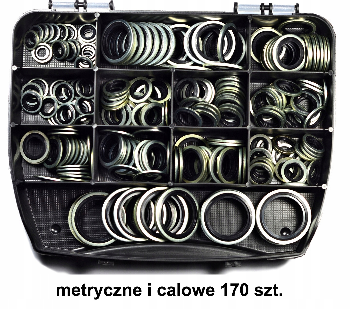 Sada kovovo-gumových podložek 170 ks