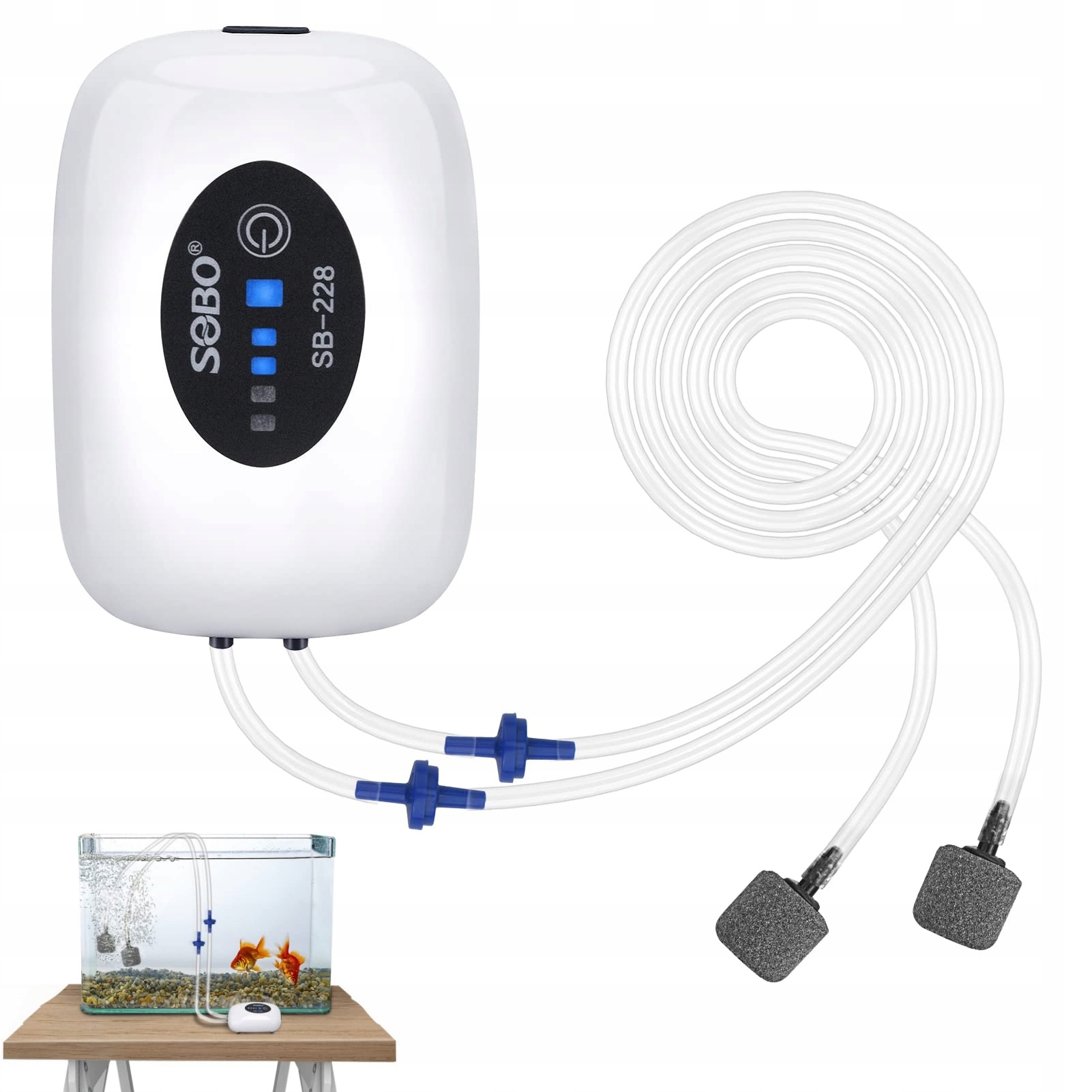 Levně Akumulátorová přenosná vzduchová pumpa do akvária Usb