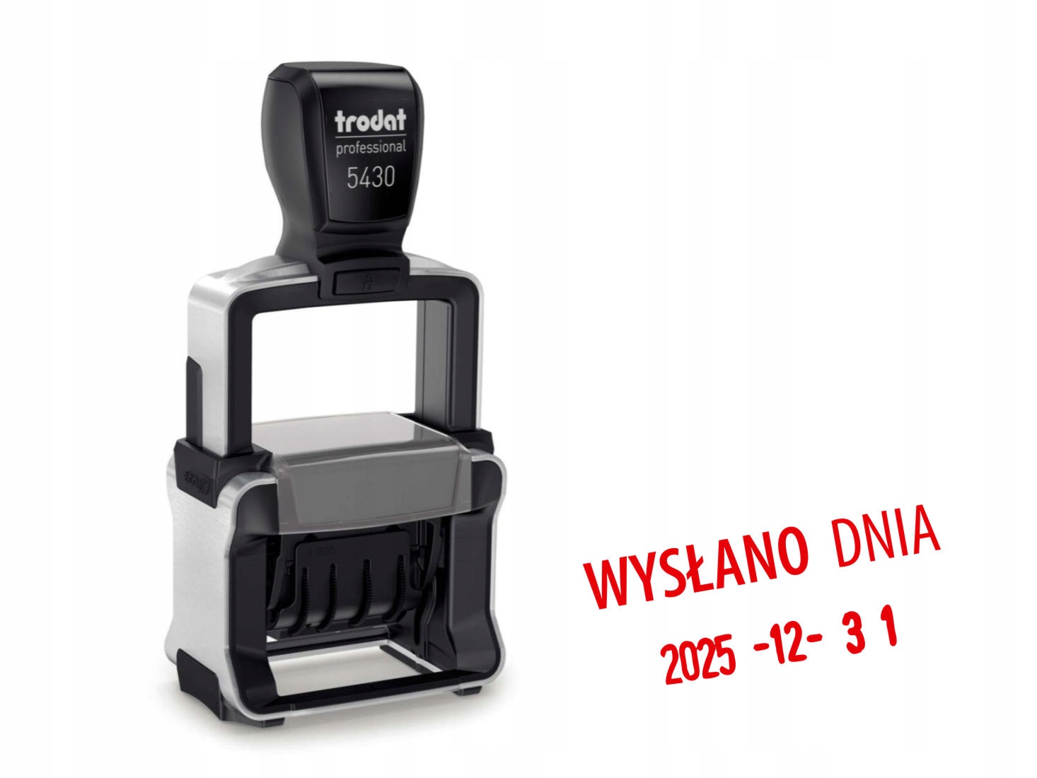 Datownik 5430 z tekstem WYSŁANO DNIA