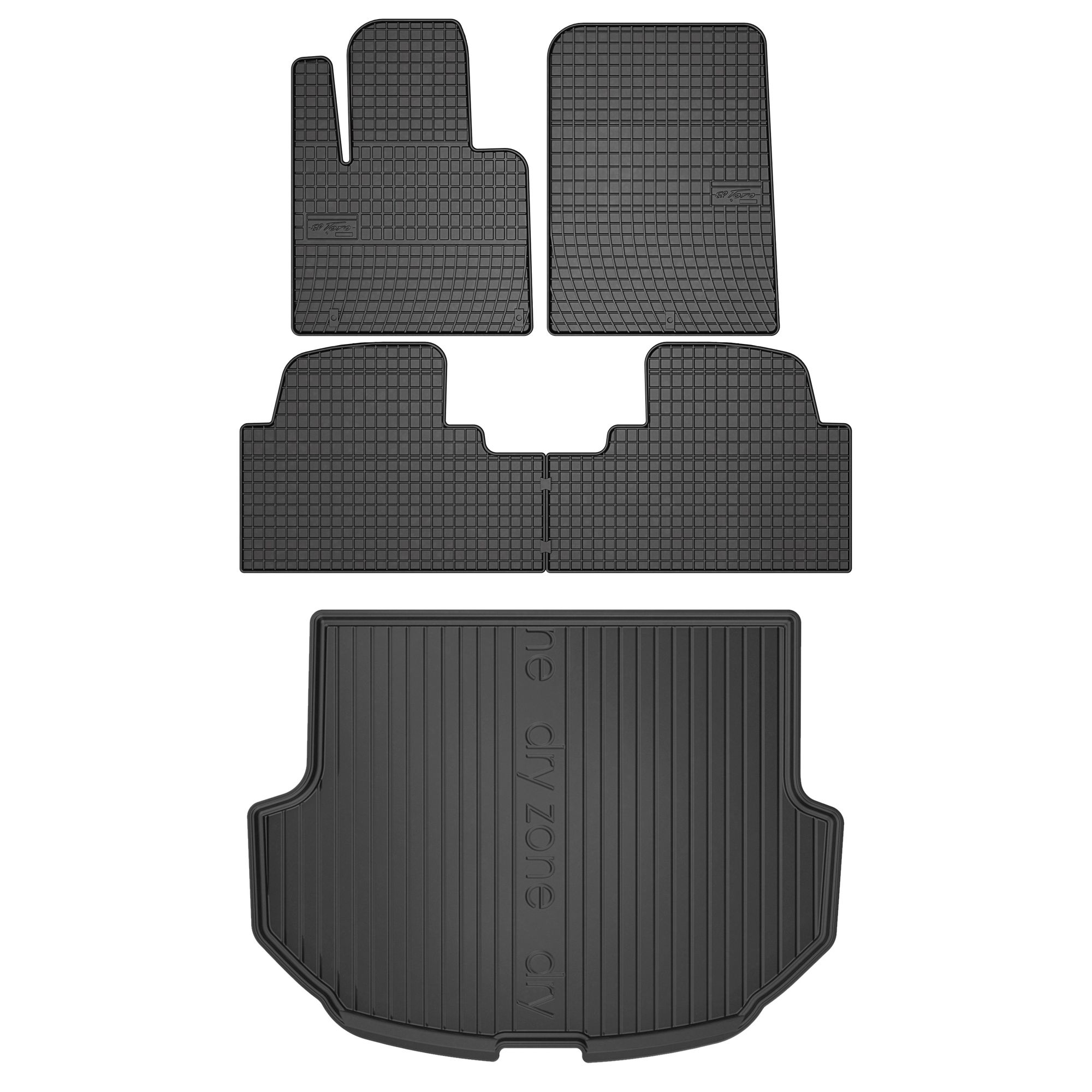 Sada gumových kobercov a rohoží Hyundai Santa Fe III 2012-2018