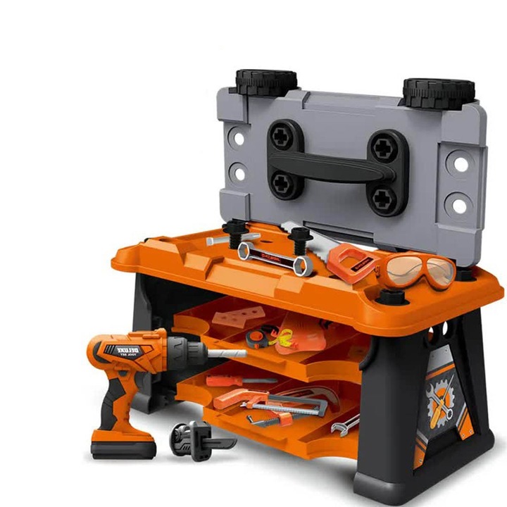ZESTAW MAJSTERKOWICZA WARSZTAT SKRZYNKA NARZĘDZIA WIERTARKA na BATERIE 65w1 Bohater brak