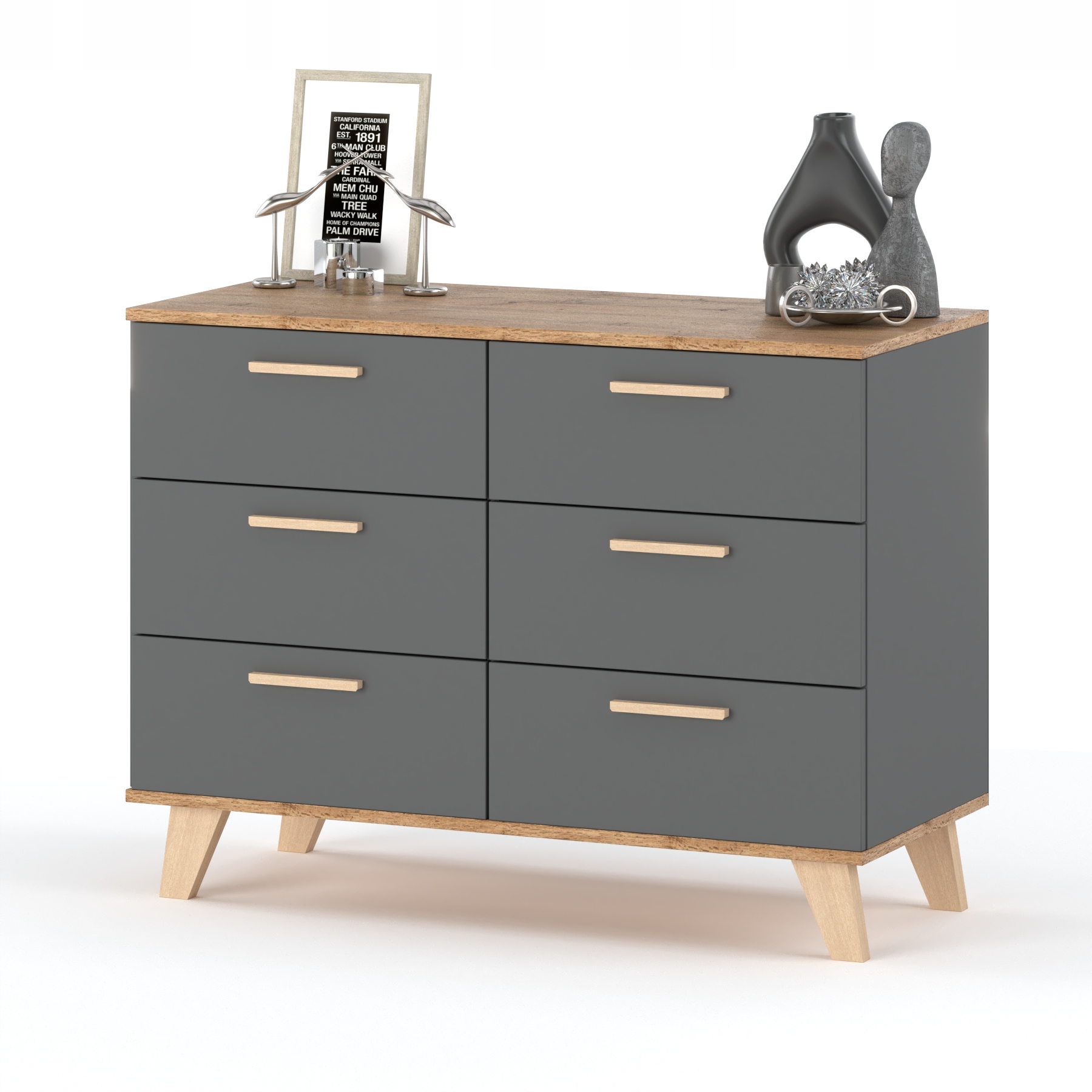 Komoda 100cm szara w Stylu Skandynawskim w systemie oslo kolekcja