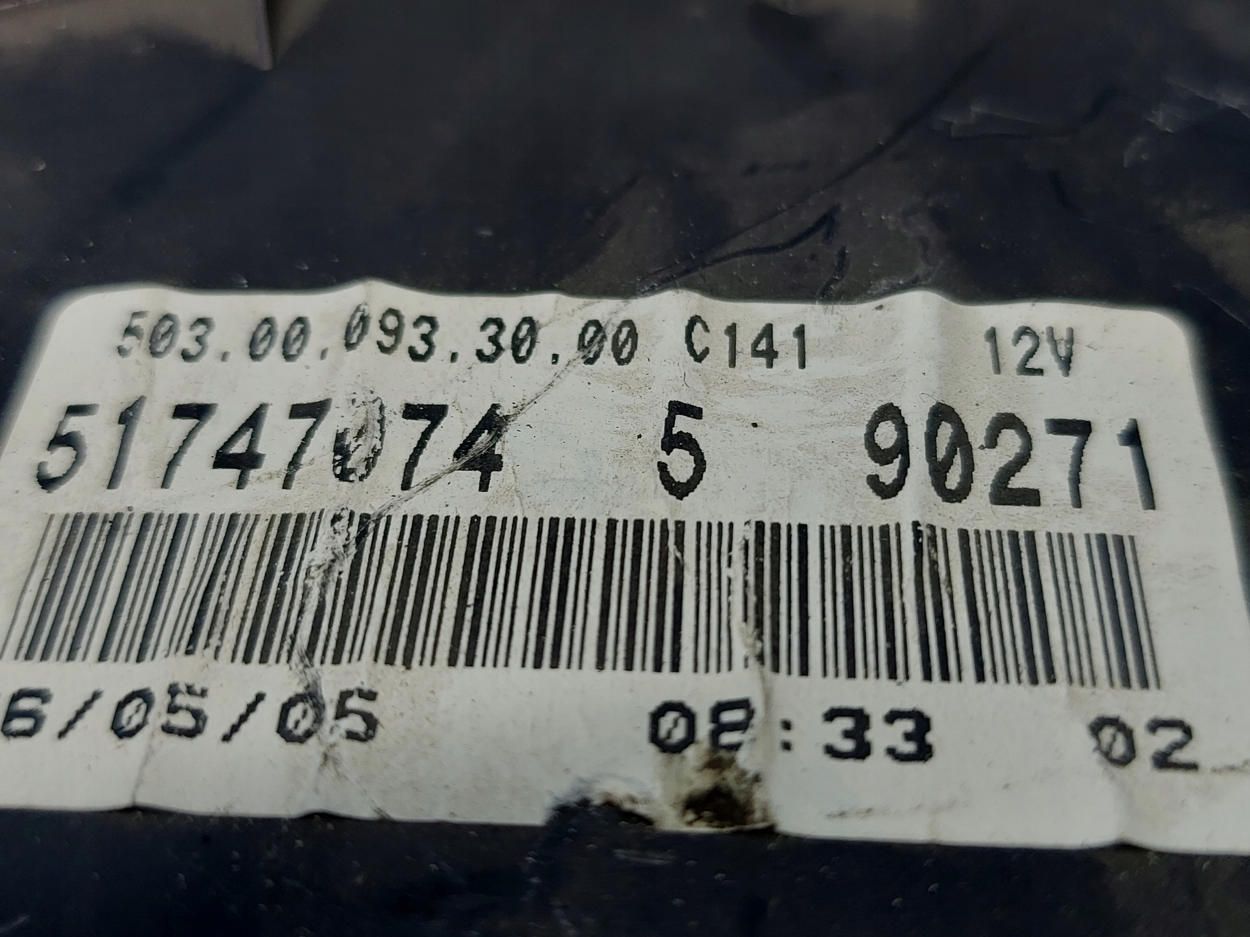 dials clock FIAT DOBLO 1.3 MJTD 51747074