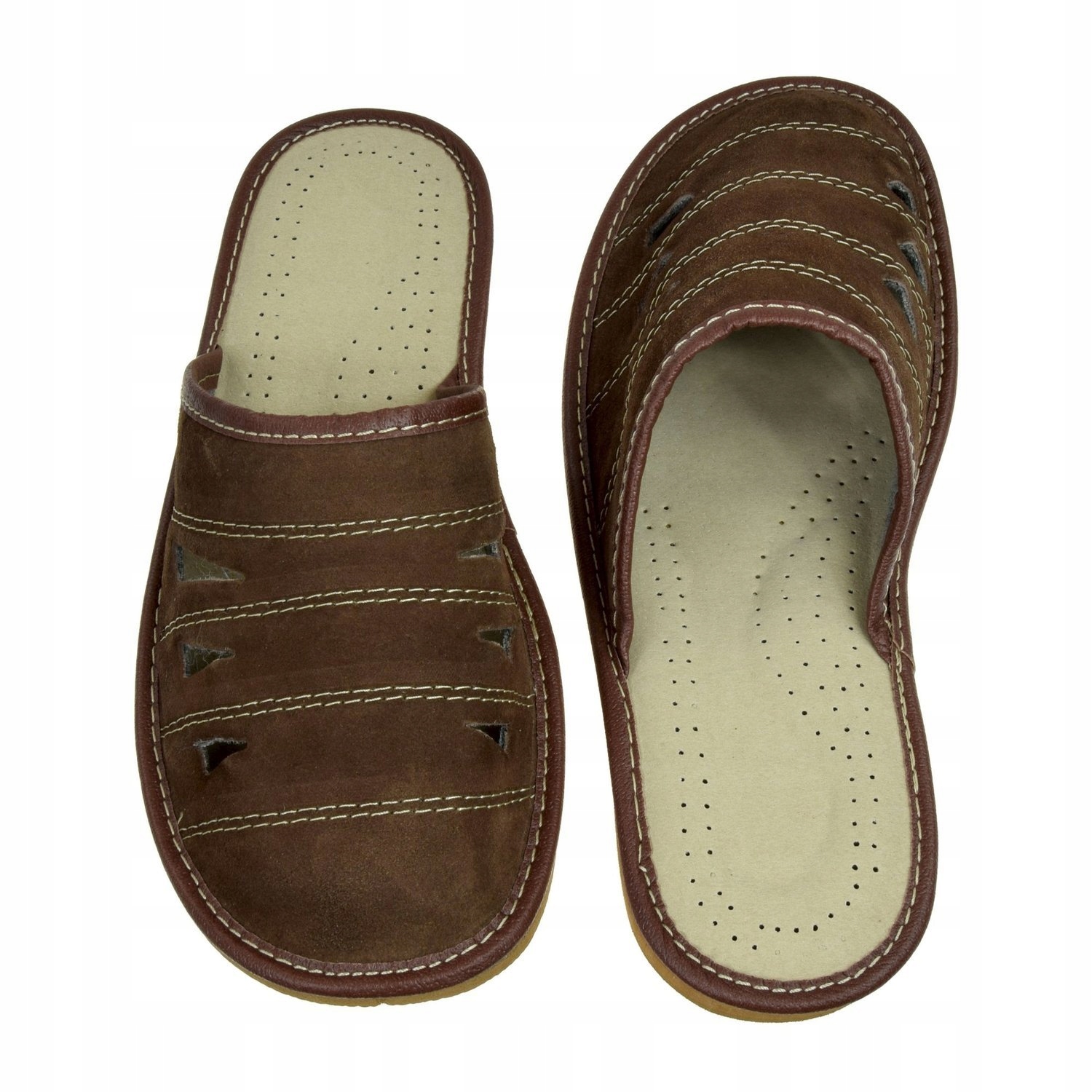 

Góralskie pantofle Klapki skórzane Laczki Kapcie