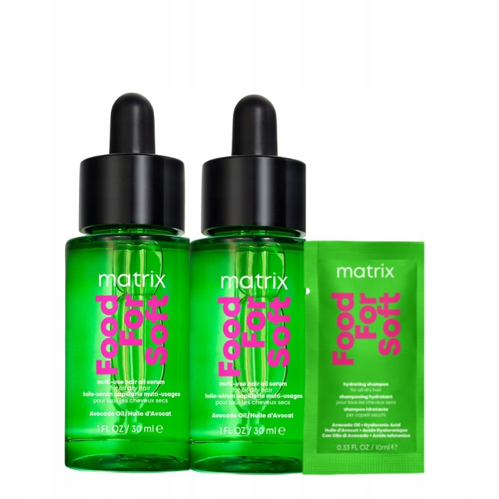 Matrix Food For Soft hydratační avokádový olej pro suché vlasy 2x30 ml Dárek