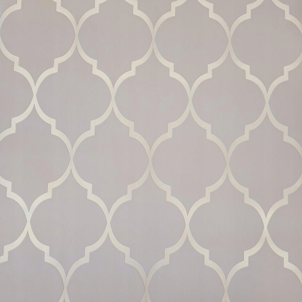 

Tapeta Ścienna Wzór Koniczyna Marokańska Szara