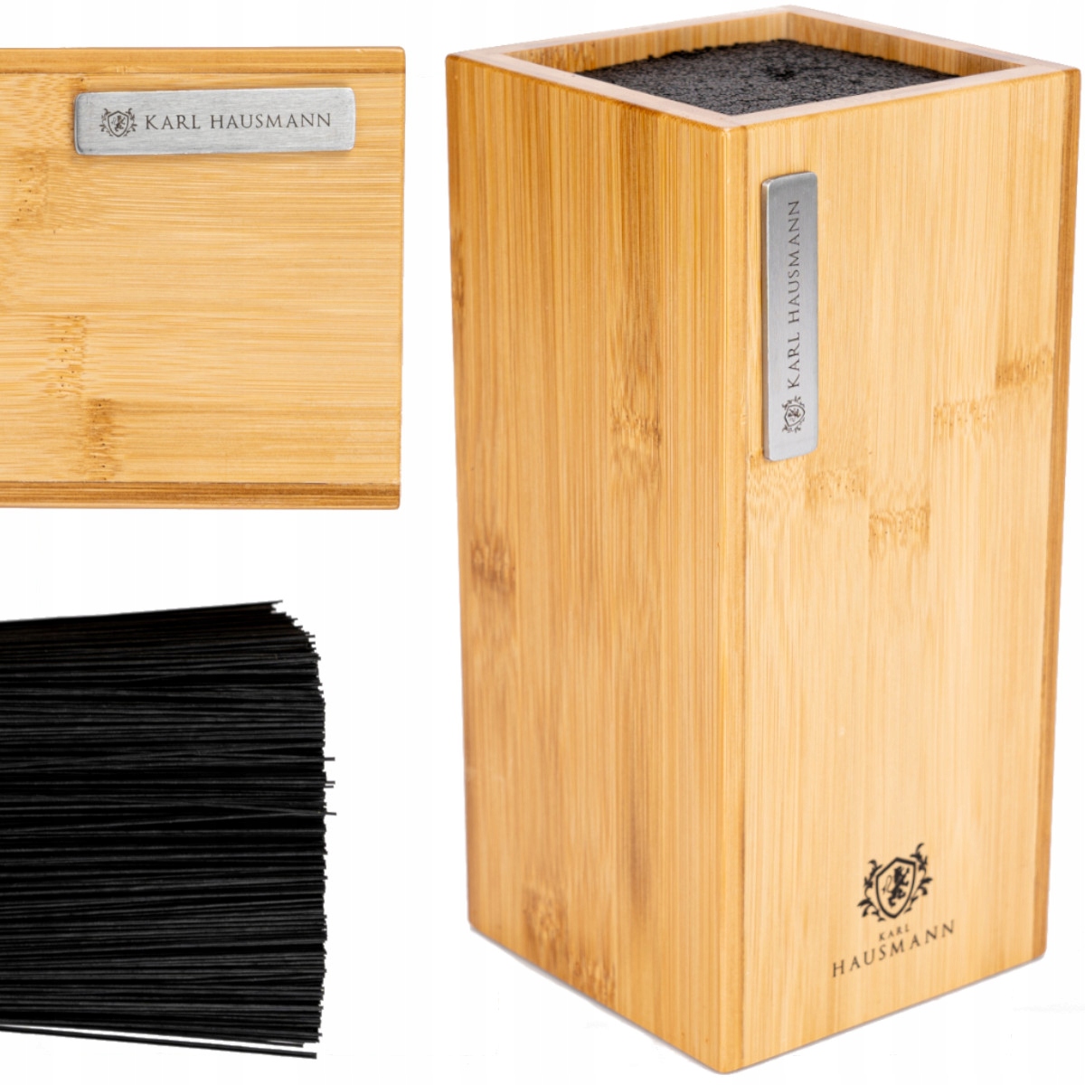 BLOK KUCHENNY BAMUSOWY NA NOŻE Z WKŁADEM STOJAK