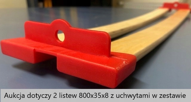 

2 listwy sprężynujące wąskie 800x35 uchwyty Zestaw