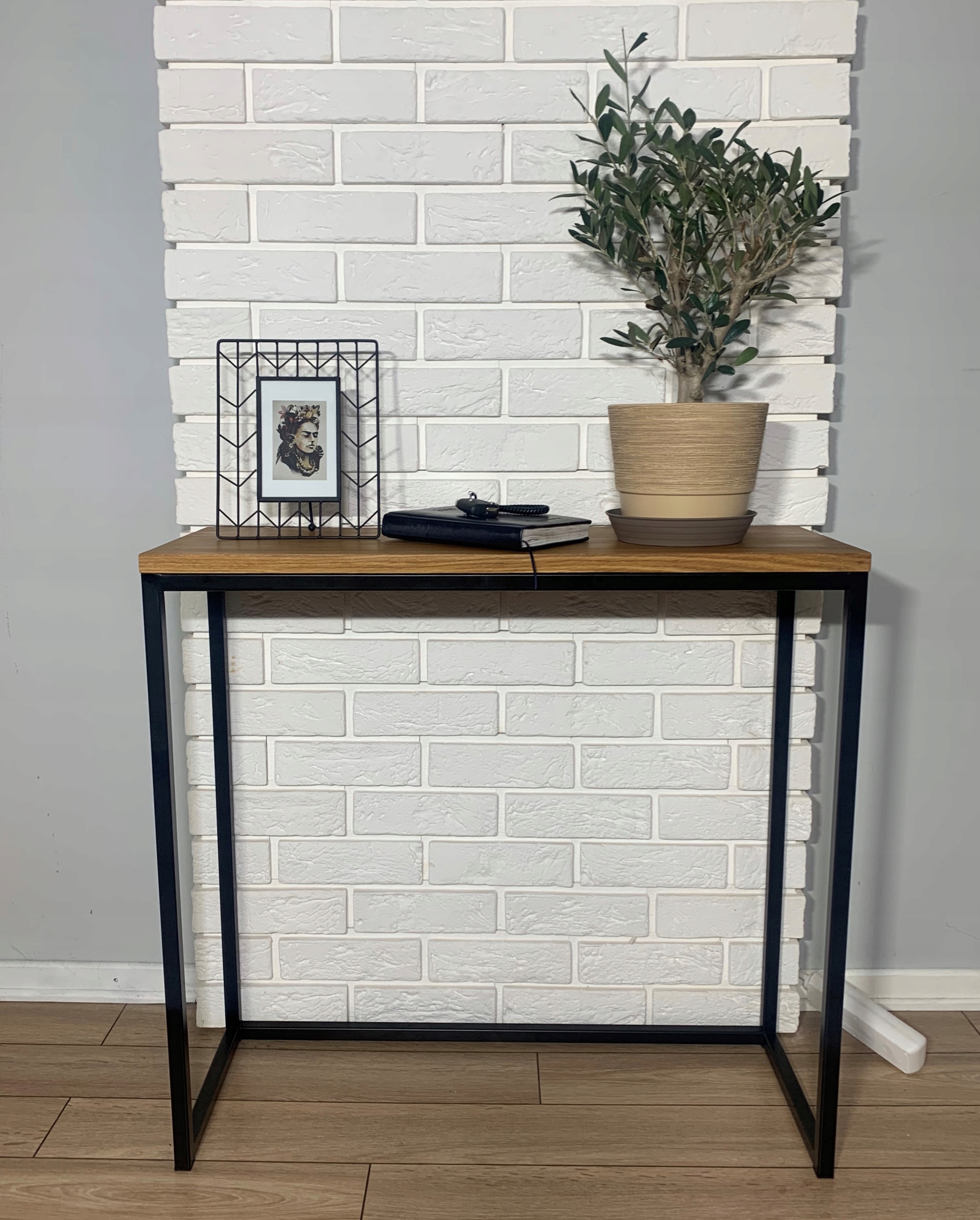 KONSOLA LOFT INDUSTRLIALNA DĄB NATURALNY toaletka Kolor mebla dąb naturalny