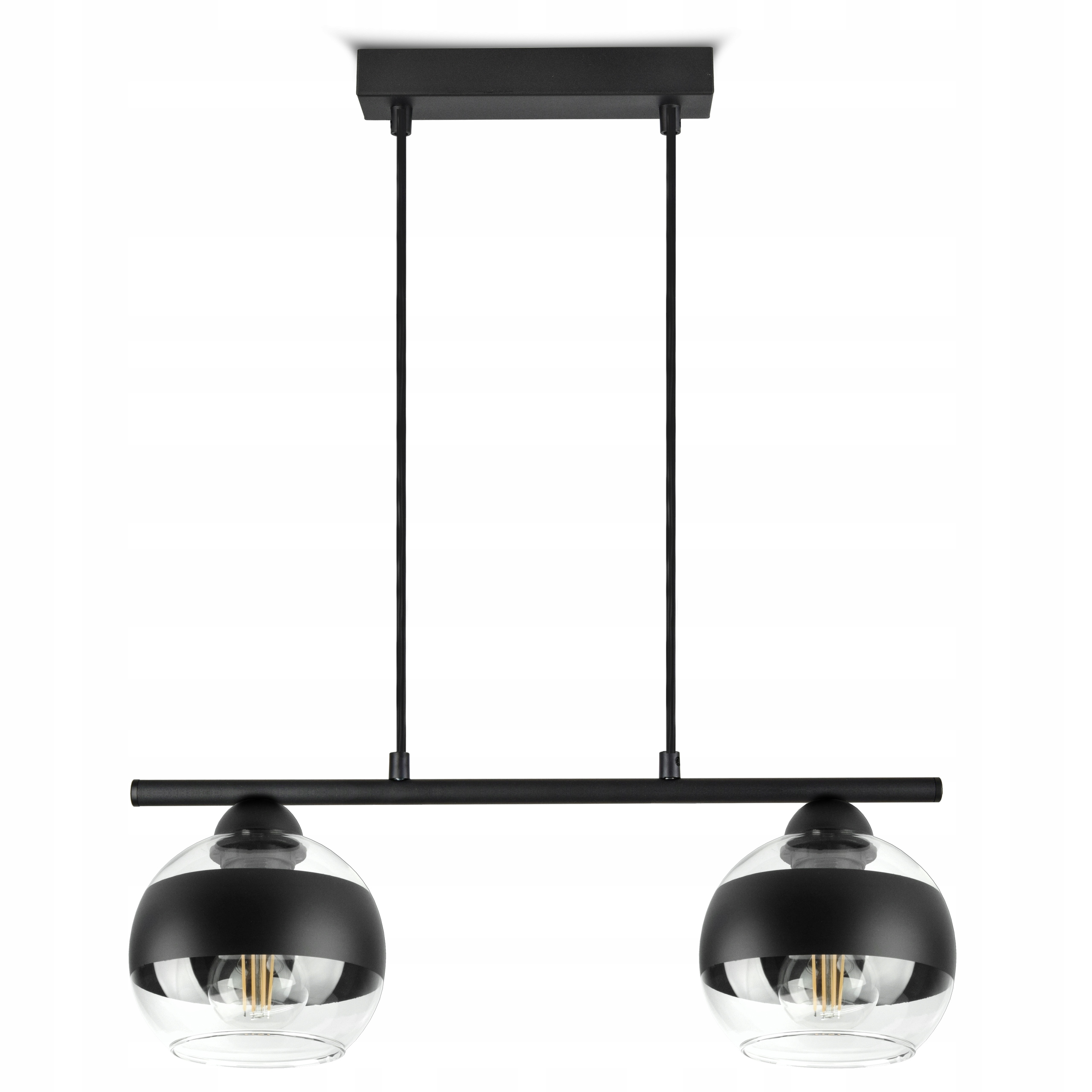 Závěsná stropní lampa Lustr Černá Skleněné Koule Black Belt BZR2 Led E27