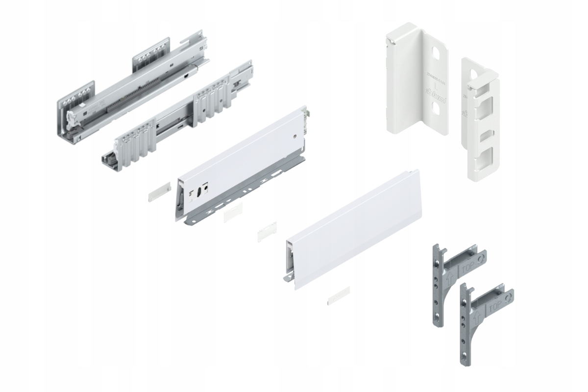 Blum Šuplík 350 Nízká zásuvka M Blm Bílá 40kg