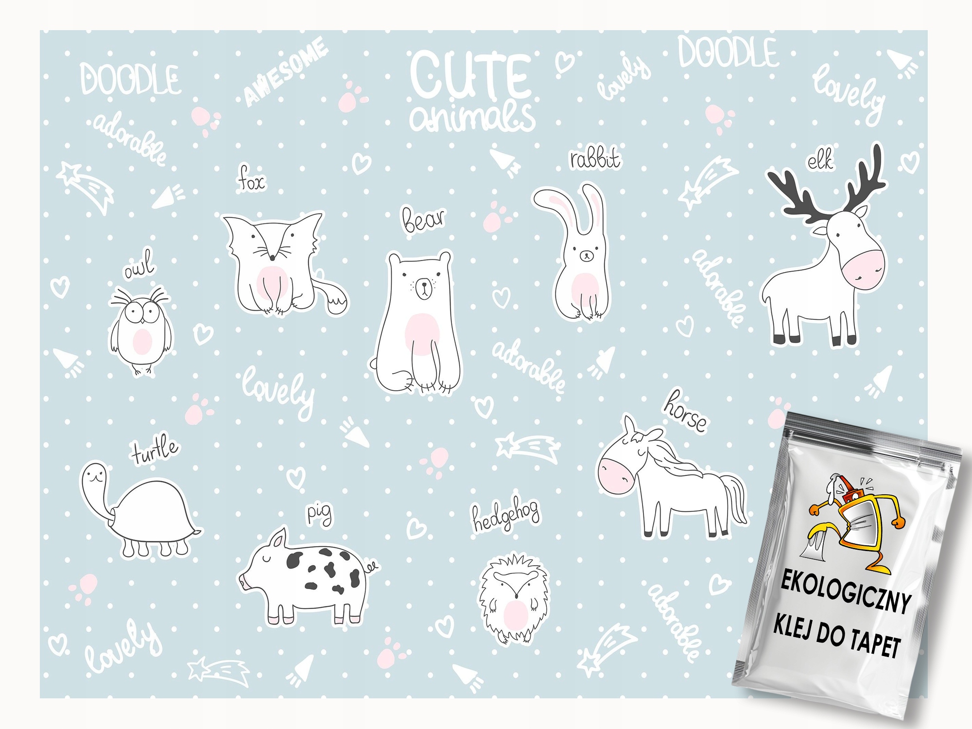 Fototapeta Flizelina Děti Doodle Zábava Zvířata 400x280 lepidlo