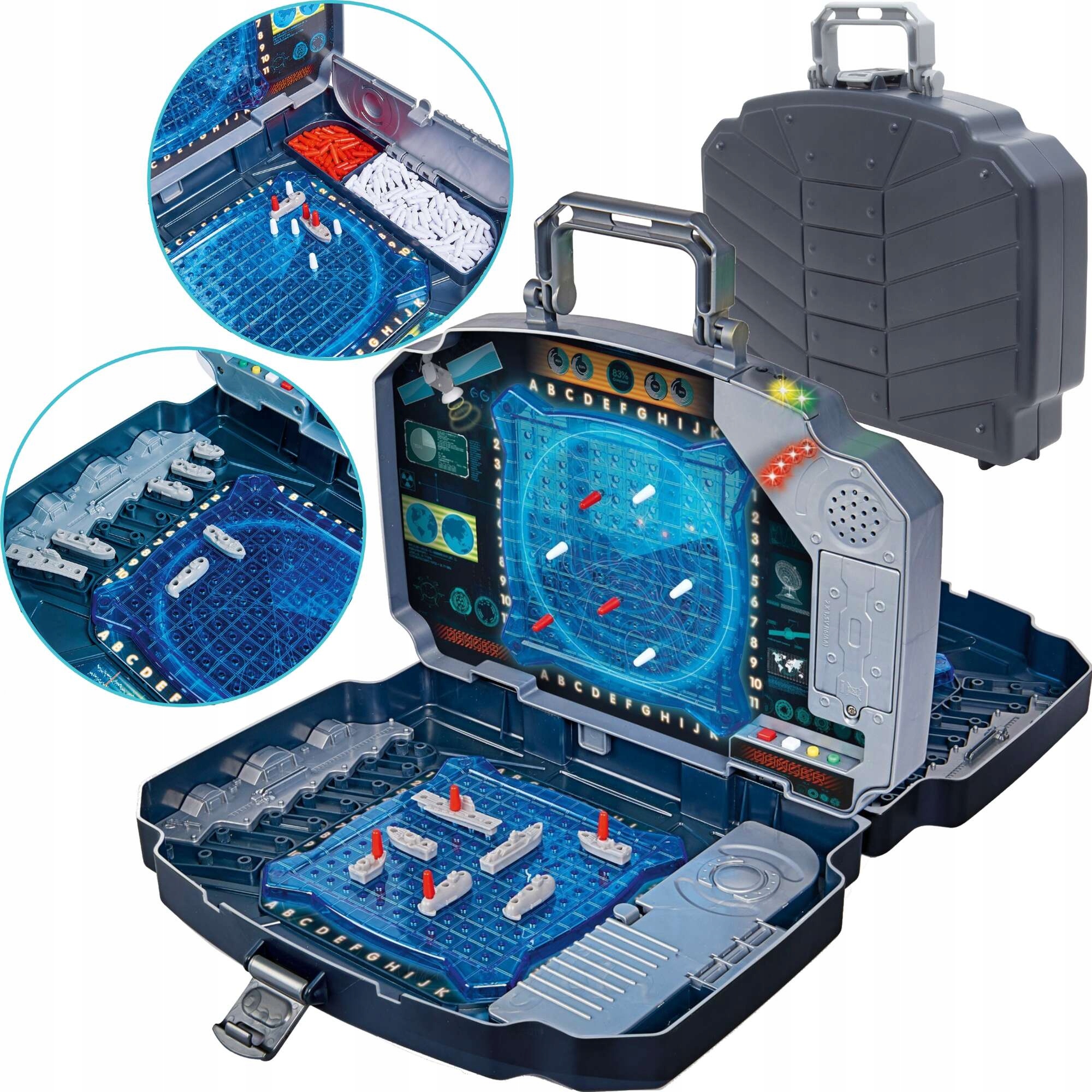 Gra W Okręty Statki W Walizce Strategiczna Bitwa Morska Światło Dźwięk