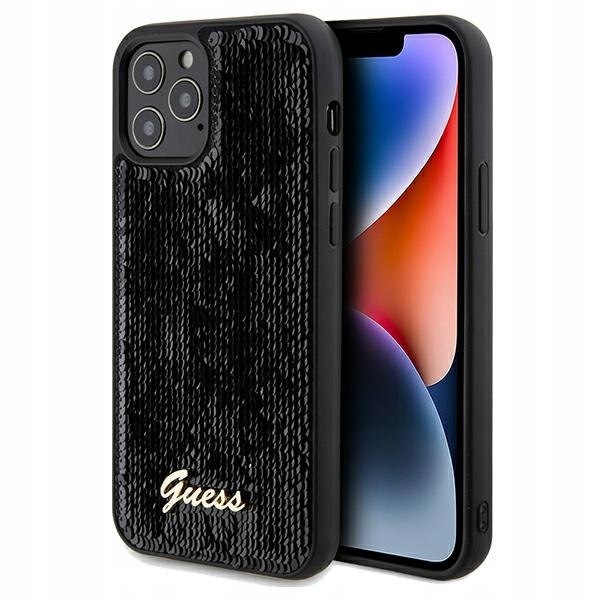 Guess GUHCP12MPSFDGSK iPhone 12/12 Pro 6.1" czarny/black hardcase Sequ