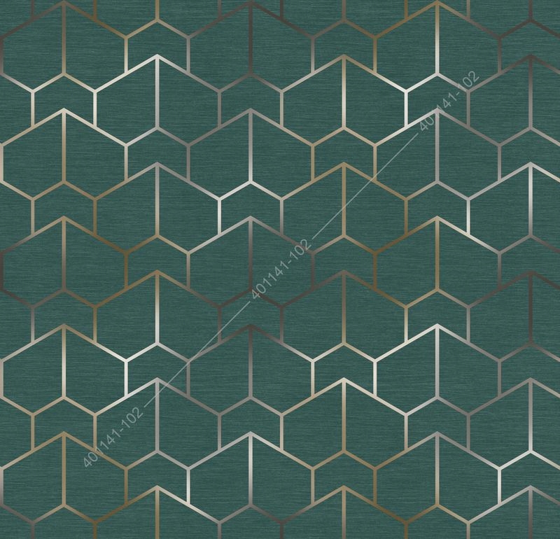 

Tkanina Welur Velvet geometryczne Zielony