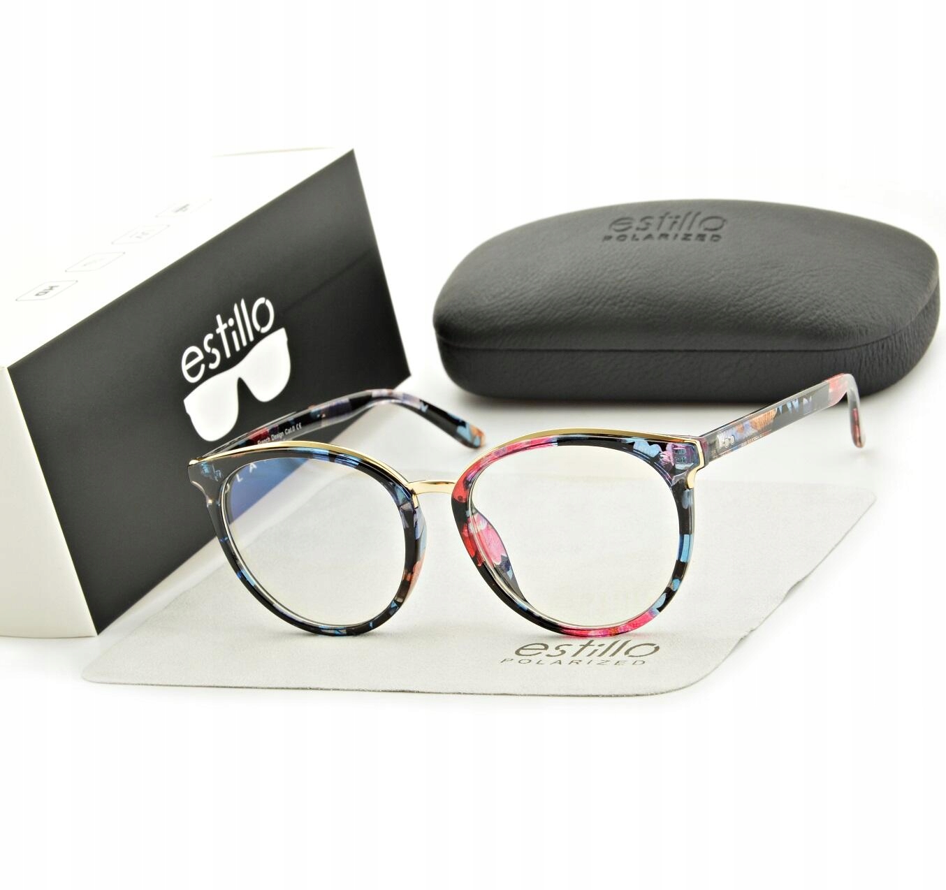 Brýle Kočičí Oči s Modrým filtrem Bez Dioptrií značky Estillo Bonus