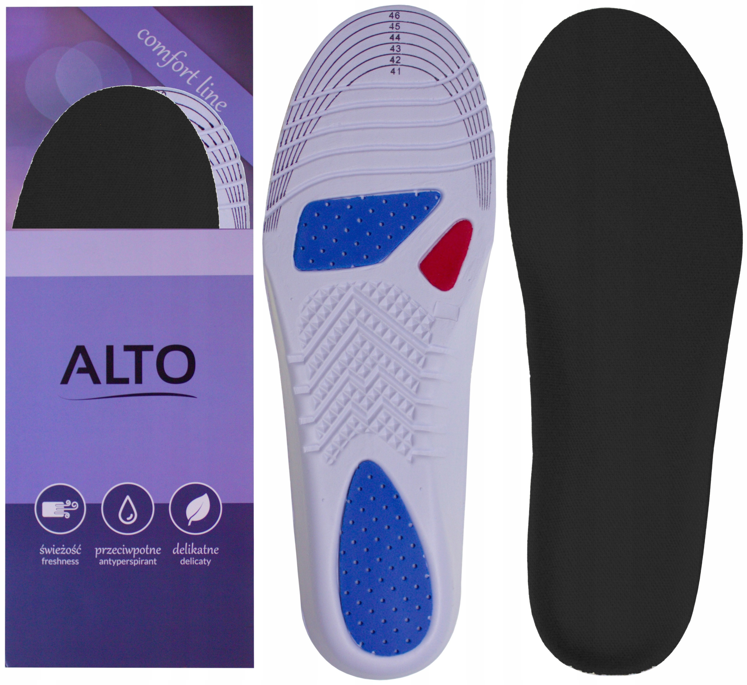 WKŁADKI DO BUTÓW AMORTYZUJĄCE LEKKIE SPORTOWE