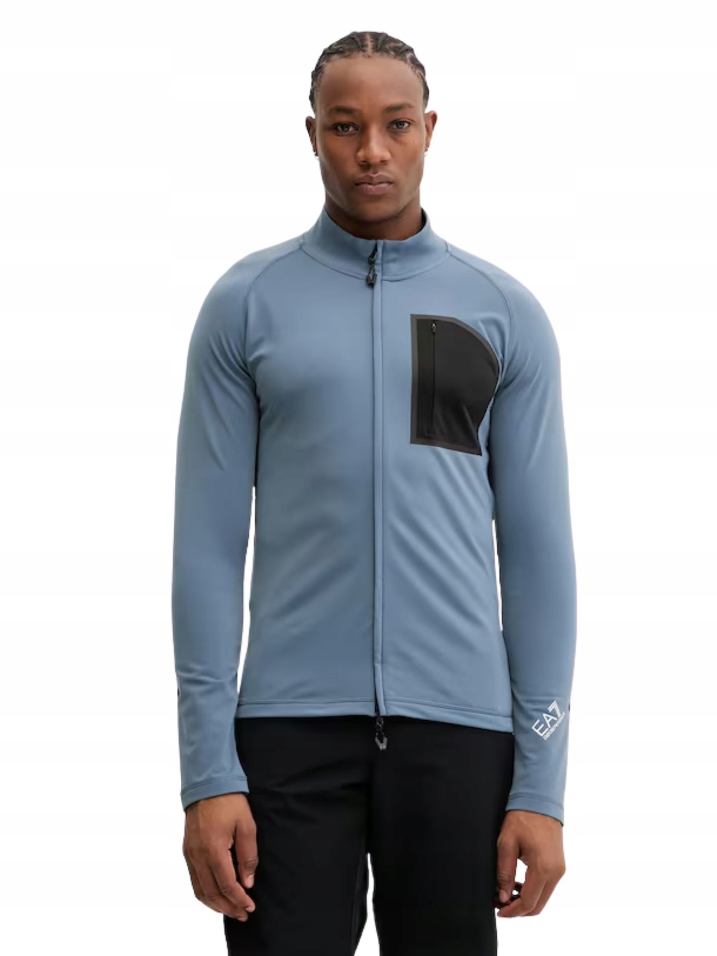 Pánská mikina EA7 Emporio Armani Cortina Powerstretch Full Zip Blue M