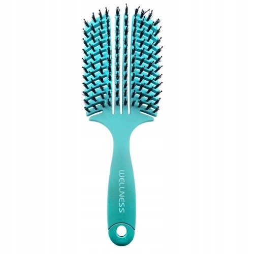 NIEBIESKA PŁASKA SZCZOTKA DO WŁOSÓW WELLNESS LARGE