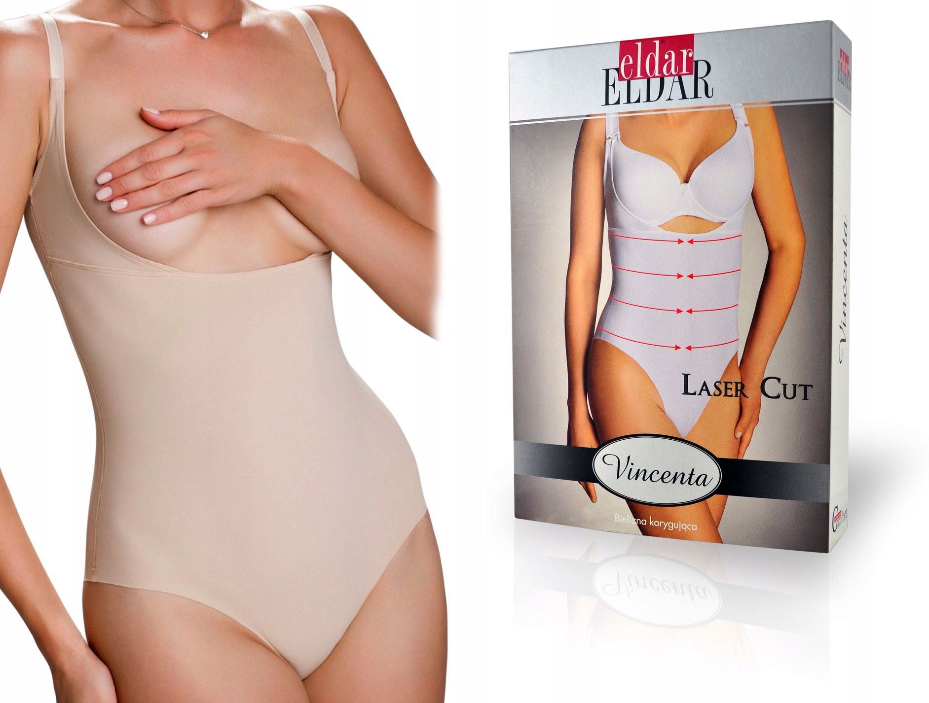 

body laserowo cięte Eldar Vincenta , Beżowe , L