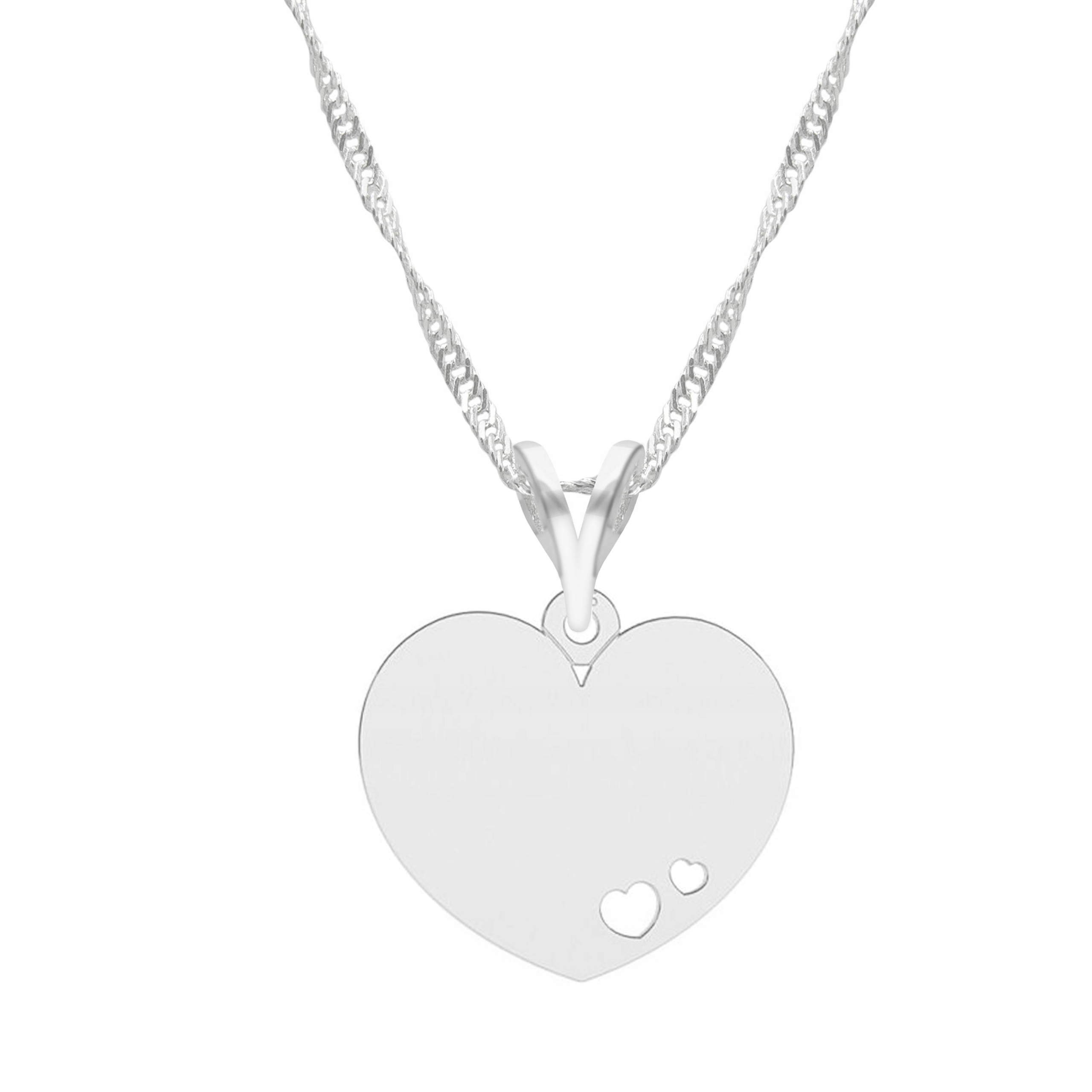 Stříbrný řetízek náhrdelník 925 Srdce Srdíčko
