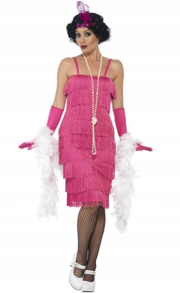 Kostým Retro 20. Léta Flapper Růžová Elegantní S