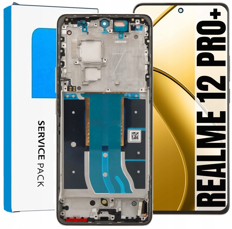 Displej Pro Realme 12 Pro Plus Originál Obrazovka Rámeček Beige