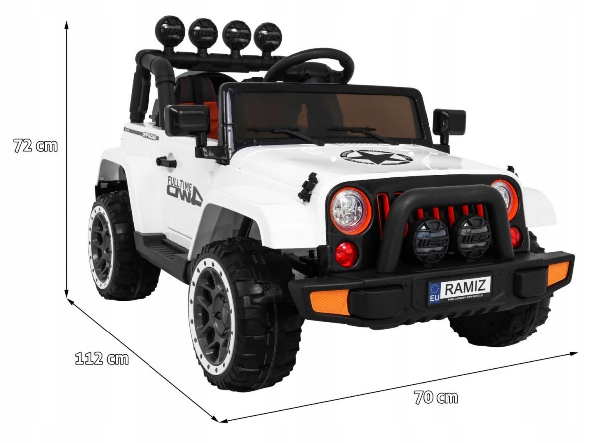 Pojazd Auto terenowe Full Time 4WD Na Akumulator Pilot 4x4 Napęd Dźwięk Led