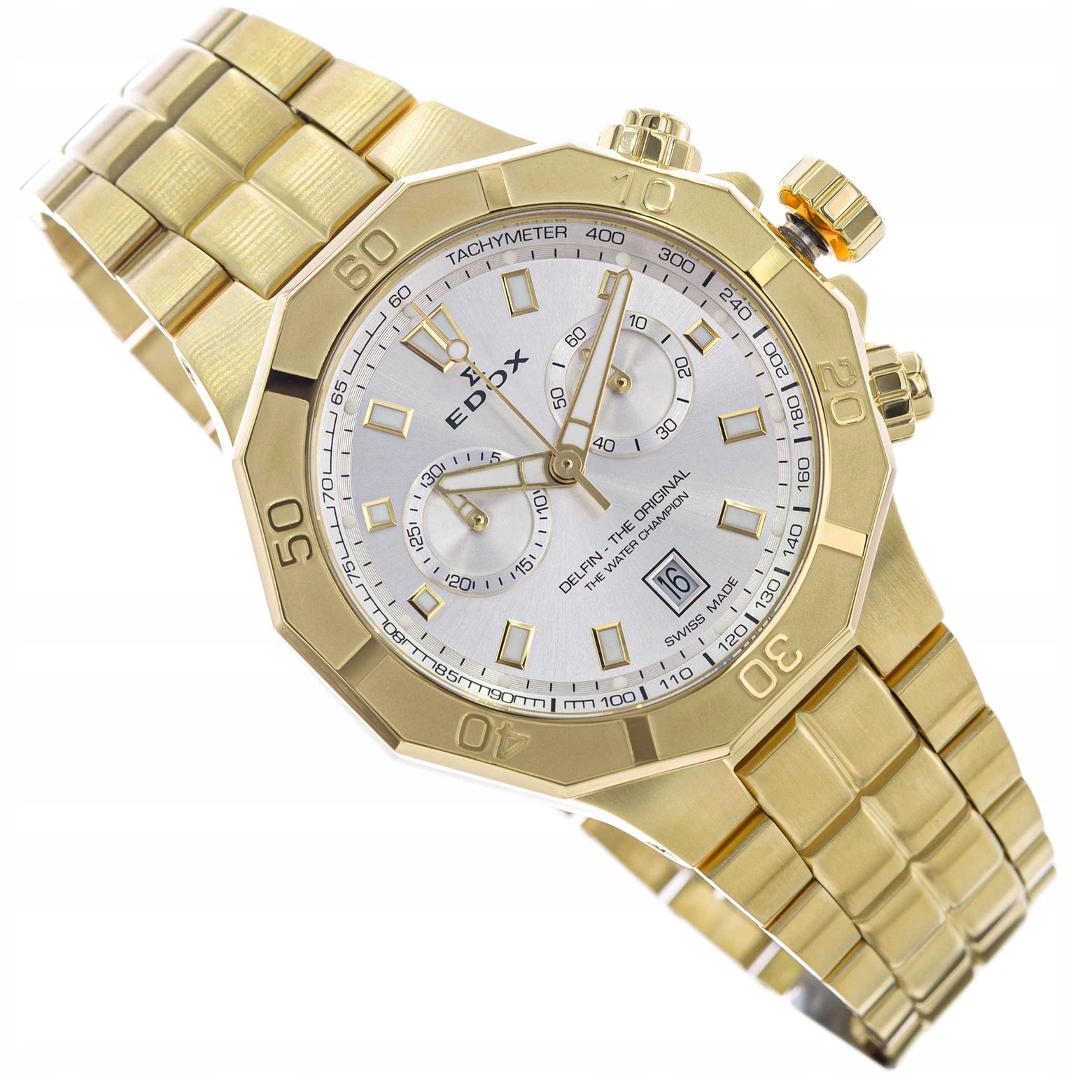 Pánské Hodinky Edox 10113 37 Jm Aid Delfin The Original Zlaté Na Náramku